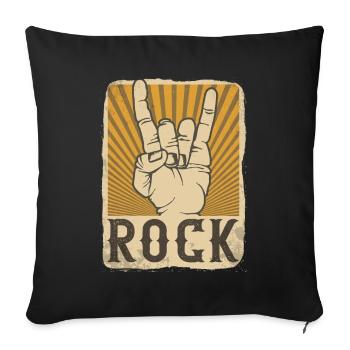 Rock and Roll - Sofa pillowcase 17,3'' x 17,3'' (45 x 45 cm) - black - Front
