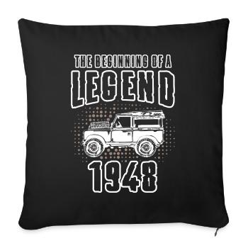 Légende de Landy - Housse de coussin décorative 45 x 45 cm - noir - Devant