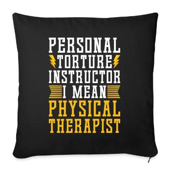 Physiothérapeutes - Housse de coussin décorative 45 x 45 cm - noir - Devant