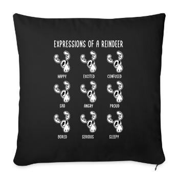Rennes Émotions Ren Hirsch Islande - Housse de coussin décorative 45 x 45 cm - noir - Devant