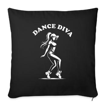 Dance Diva, Dancer Design for Women - Sofa pillowcase 17,3'' x 17,3'' (45 x 45 cm) - black - Front