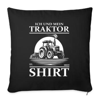 Ich und mein Traktor - Traktoren Fan Design - Sofakissenbezug 45 x 45 cm - Schwarz - Vorne