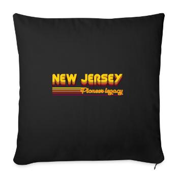cool New Jersey USA states design - Sofa pillowcase 17,3'' x 17,3'' (45 x 45 cm) - black - Front