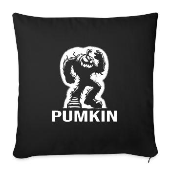 Design de monstre citrouille cool pour le fan d’Halloween - Housse de coussin décorative 45 x 45 cm - noir - Devant