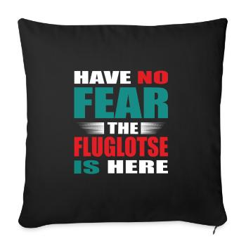 N’ayez crainte, le contrôleur aérien est là Tenue - Housse de coussin décorative 45 x 45 cm - noir - Devant