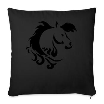 Tribal Pony Horse Design Pride Gift Funny Cute - Sofa pillowcase 17,3'' x 17,3'' (45 x 45 cm) - black - Front