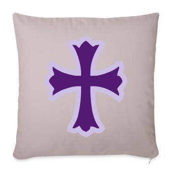 la croix - Housse de coussin décorative 45 x 45 cm - taupe clair - Devant