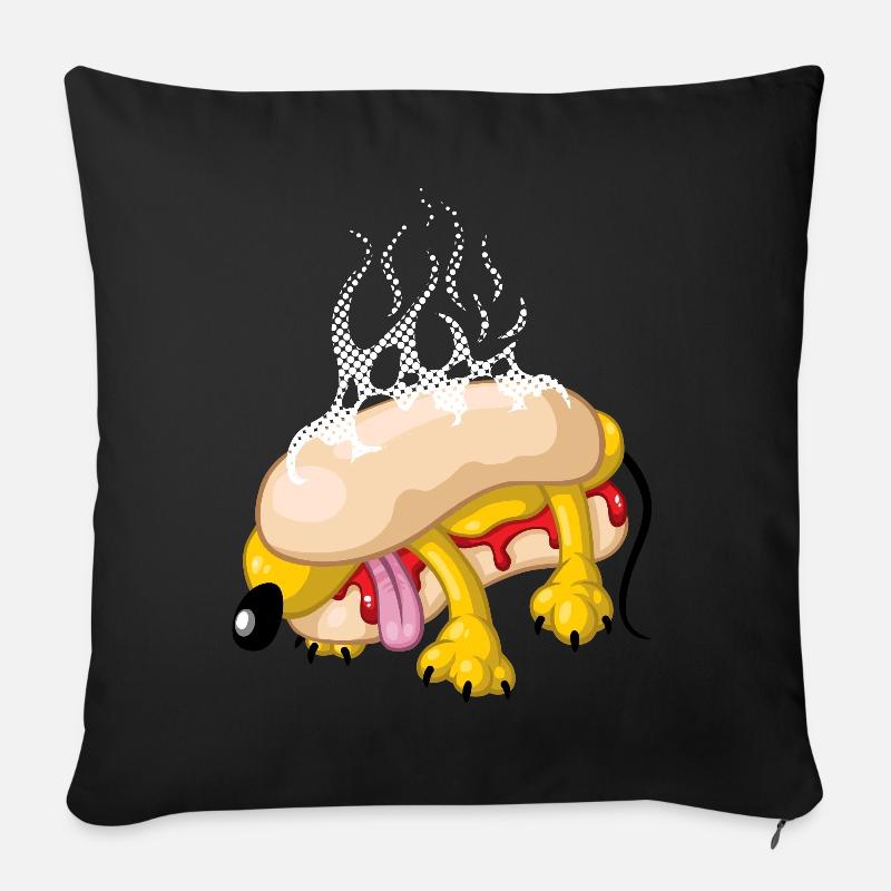 Hot dog - Sofakissenbezug 45 x 45 cm - Schwarz