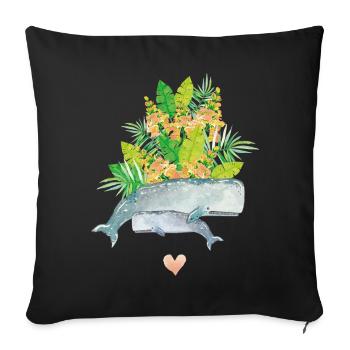 Walmama + Baby - Sofa pillowcase 17,3'' x 17,3'' (45 x 45 cm) - black - Front