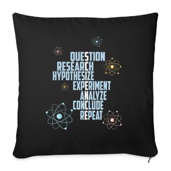 Science Atoms Physics Nerd - Housse de coussin décorative 45 x 45 cm - noir - Devant