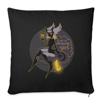 Demongirl Zeraween - Housse de coussin décorative 45 x 45 cm - noir - Devant