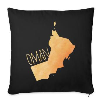 Oman - Sofakissenbezug 45 x 45 cm - Schwarz - Vorne