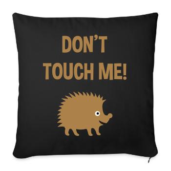 Don’t touch me (Hérisson) - Housse de coussin décorative 45 x 45 cm - noir - Devant
