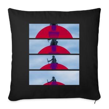 Madrid Espagne Ville Skyline Accueil Amour - Housse de coussin décorative 45 x 45 cm - noir - Devant
