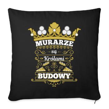 murarze se krolami budowy - Sofakissenbezug 45 x 45 cm - Schwarz - Vorne