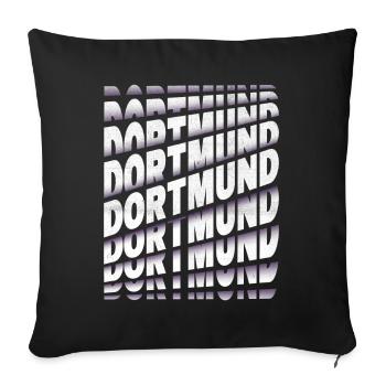 Dortmund Allemagne City Font Skyline Accueil - Housse de coussin décorative 45 x 45 cm - noir - Devant