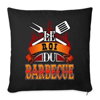 Le Roi Du Barbecue BBQ - Housse de coussin décorative 45 x 45 cm - noir - Devant
