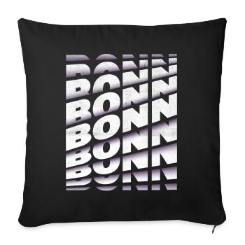 Bonn Deutschland Stadt Schrift Skyline Heimat - Sofakissenbezug 45 x 45 cm - Schwarz - Vorne