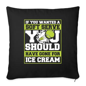 Tennis tennis player - Sofa pillowcase 17,3'' x 17,3'' (45 x 45 cm) - black - Front
