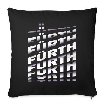 Fürth Germany City Font Skyline Home - Sofa pillowcase 17,3'' x 17,3'' (45 x 45 cm) - black - Front