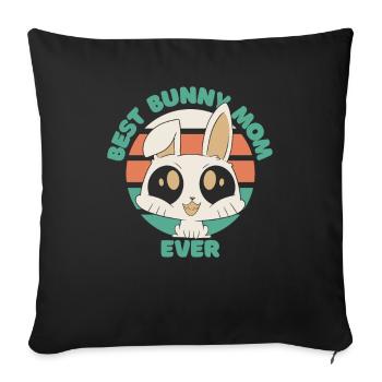 Rabbit Animal Pet Rabbit - Sofa pillowcase 17,3'' x 17,3'' (45 x 45 cm) - black - Front
