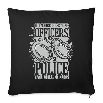 Correctional officer Guard Law enforcement officer - Sofa pillowcase 17,3'' x 17,3'' (45 x 45 cm) - black - Front