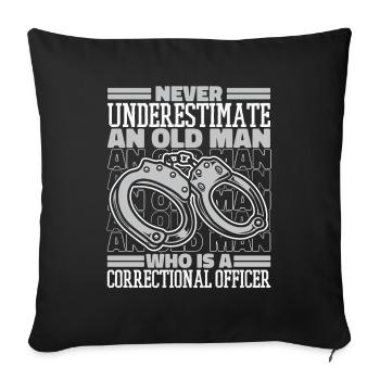 Correctional officer Guard Law enforcement officer - Sofa pillowcase 17,3'' x 17,3'' (45 x 45 cm) - black - Front