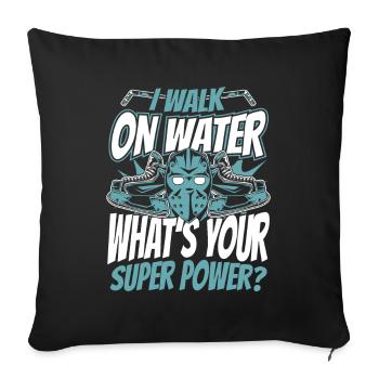 Sports de hockey sur glace - Housse de coussin décorative 45 x 45 cm - noir - Devant