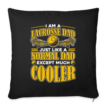 Sports de crosse Joueurs de crosse - Housse de coussin décorative 45 x 45 cm - noir - Devant