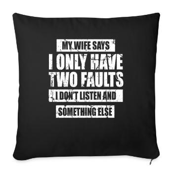 Ehemann Ehegatte Familie Hochzeit - Sofakissenbezug 45 x 45 cm - Schwarz - Vorne