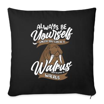 Morse Morse Animal Océan - Housse de coussin décorative 45 x 45 cm - noir - Devant