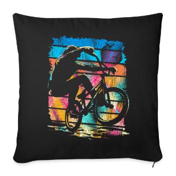 Vintage Bmx Bike - Retro Bmx Bike Colorful - Housse de coussin décorative 45 x 45 cm - noir - Devant