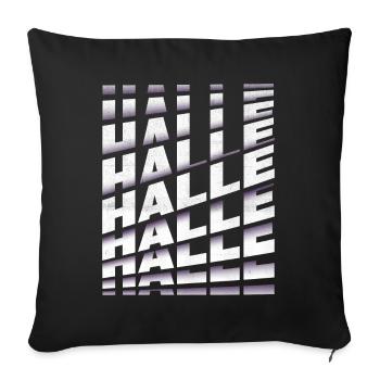 Hall Germany City Font Skyline Home - Sofa pillowcase 17,3'' x 17,3'' (45 x 45 cm) - black - Front