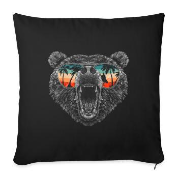 Bear Grizzly Bear Brown Bear Bear - Sofa pillowcase 17,3'' x 17,3'' (45 x 45 cm) - black - Front