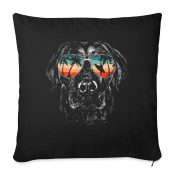 Labrador Hund - Sofakissenbezug 45 x 45 cm - Schwarz - Vorne