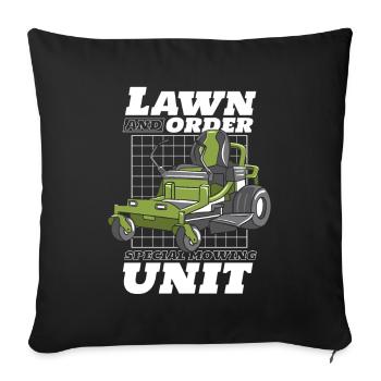Lawn mower lawn mowing mower garden - Sofa pillowcase 17,3'' x 17,3'' (45 x 45 cm) - black - Front