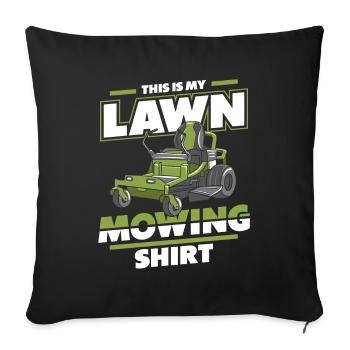 Lawn mower lawn mowing mower garden - Sofa pillowcase 17,3'' x 17,3'' (45 x 45 cm) - black - Front