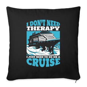 Cruise Ship Holiday Ships Cruise - Sofa pillowcase 17,3'' x 17,3'' (45 x 45 cm) - black - Front
