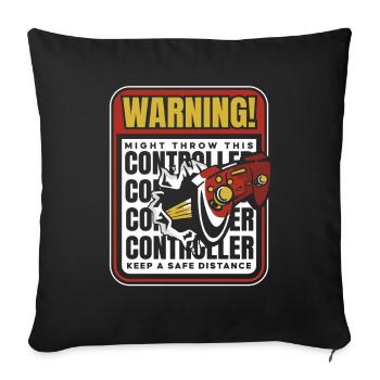 Gamer Gaming Video Games Console Controller - Sofa pillowcase 17,3'' x 17,3'' (45 x 45 cm) - black - Front