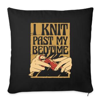 Knitting Crochet Knitter Crocheters - Sofa pillowcase 17,3'' x 17,3'' (45 x 45 cm) - black - Front