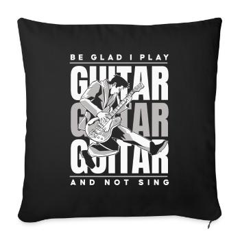 Guitar Guitarist Musician Acoustic Guitar Instruments - Sofa pillowcase 17,3'' x 17,3'' (45 x 45 cm) - black - Front