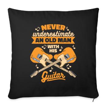 Guitar Guitarist Musician Acoustic Guitar Instruments - Sofa pillowcase 17,3'' x 17,3'' (45 x 45 cm) - black - Front