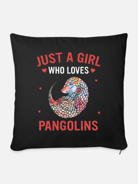 Pangolin Tier Pangoline vom Aussterben bedrohte Ar - Sofakissenbezug 45 x 45 cm - Schwarz