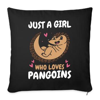 Pangolin Animal Pangolins Endangered Ar - Sofa pillowcase 17,3'' x 17,3'' (45 x 45 cm) - black - Front