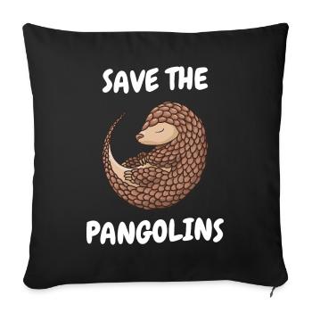 Pangolin Animal Pangolins Endangered Ar - Sofa pillowcase 17,3'' x 17,3'' (45 x 45 cm) - black - Front