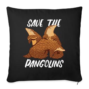 Pangolin Animal Pangolins Endangered Ar - Sofa pillowcase 17,3'' x 17,3'' (45 x 45 cm) - black - Front
