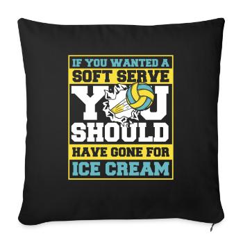 Volleyball Player Beach Volleyball Volleyball S - Sofa pillowcase 17,3'' x 17,3'' (45 x 45 cm) - black - Front