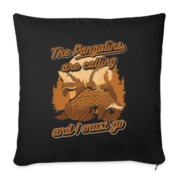 Pangolin Animal Pangolins Endangered Ar - Sofa pillowcase 17,3'' x 17,3'' (45 x 45 cm) - black - Front