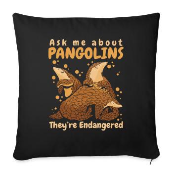 Pangolin Animal Pangolins Endangered Ar - Sofa pillowcase 17,3'' x 17,3'' (45 x 45 cm) - black - Front