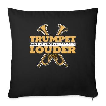 Trompete Trompetist - Sofakissenbezug 45 x 45 cm - Schwarz - Vorne